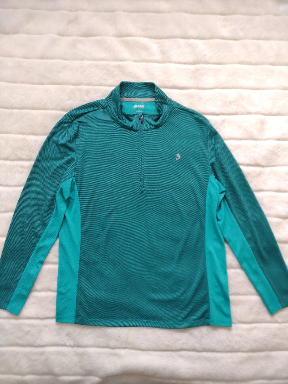 Reel Legends Men's Shirt 1/4 Zip Performance Green Large Outdoor Long Sleeve